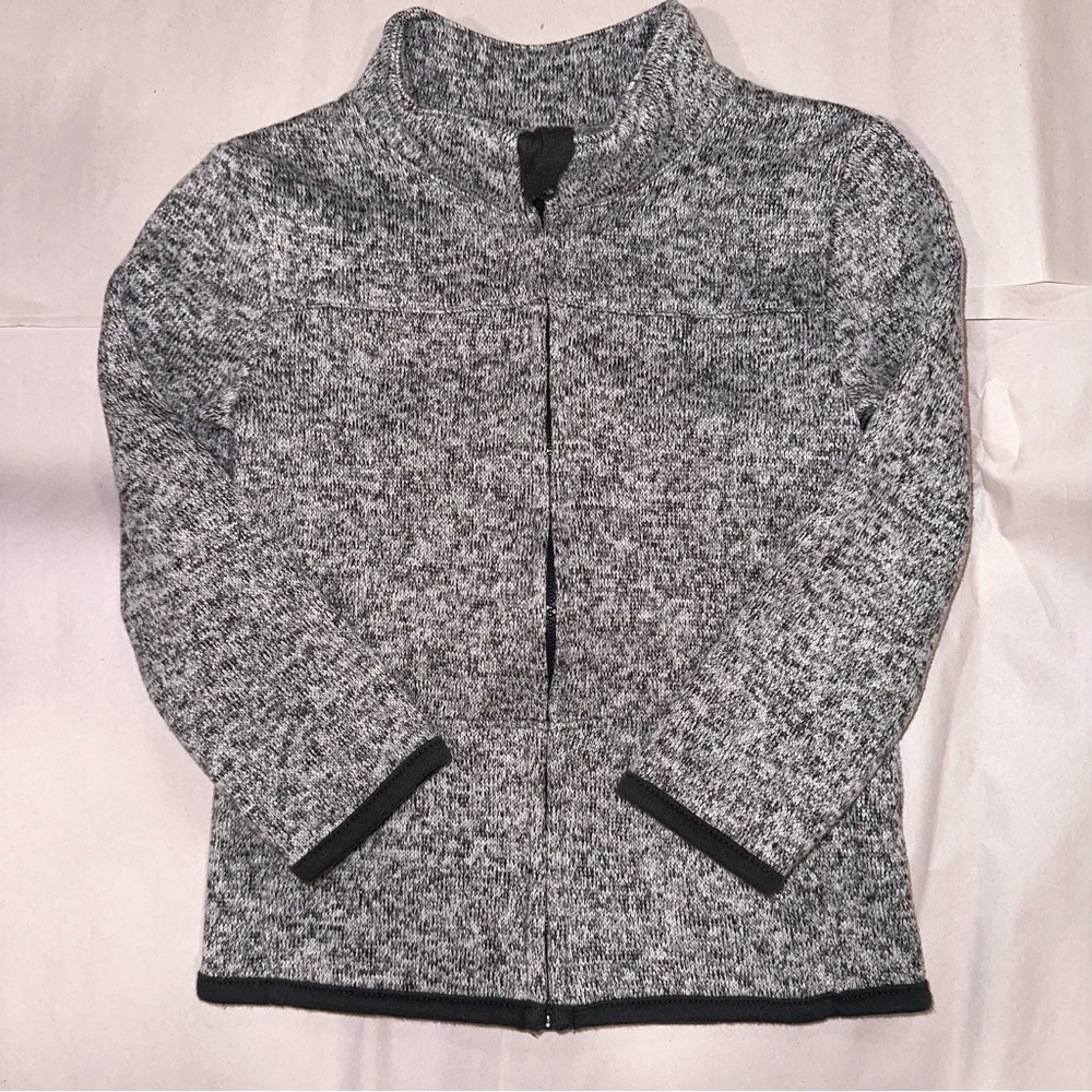 Jumping Beans Toddler Knit Grey Marled Zip-Up Jacket 18M 18 Months
